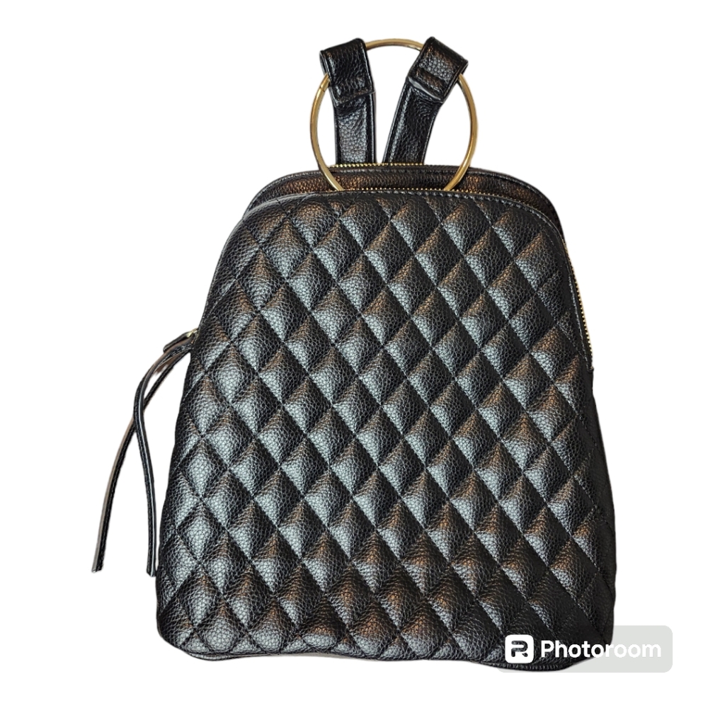 Like Dreams- Quilted Faux Vegan Leather Backpack Purse